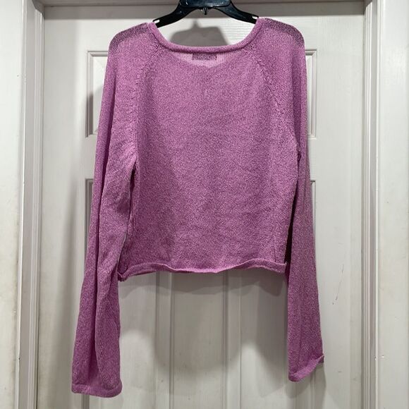 SHEIN Raglan Sleeve Button Front Cardigan Mauve Purple 3XL (18) - Picture 4 of 4